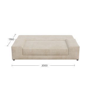 alpha-GR-FAV-M01-2957242 ΚΑΝΑΠΕΣ ΚΡΕΒΑΤΙ FAVORITE ΤΡΙΘΕΣΙΟΣ ΜΠΕΖ 200X81X71CM
