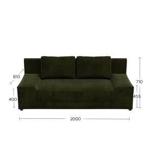 alpha-GR-FAV-M07-2957252 ΚΑΝΑΠΕΣ ΚΡΕΒΑΤΙ FAVORITE ΤΡΙΘΕΣΙΟΣ ΛΑΔΙ 200X81X71CM