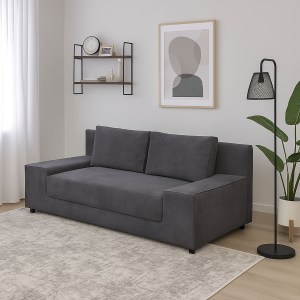 alpha-GR-FAV-M14-14652 ΚΑΝΑΠΕΣ ΚΡΕΒΑΤΙ FAVORITE ΤΡΙΘΕΣΙΟΣ ΓΚΡΙ 200X81X71CM