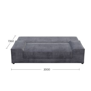 alpha-GR-FAV-M14-2957276 ΚΑΝΑΠΕΣ ΚΡΕΒΑΤΙ FAVORITE ΤΡΙΘΕΣΙΟΣ ΓΚΡΙ 200X81X71CM