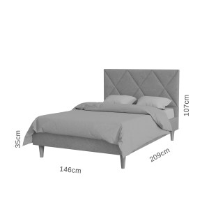 alpha-GR-FORT14-M01-2142049 ΚΡΕΒΑΤΙ FORTUNA ΜΠΕΖ 140X200CM