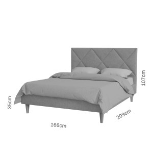 alpha-GR-FORT16-M11-2142073 ΚΡΕΒΑΤΙ FORTUNA ΣΑΠΙΟ ΜΗΛΟ 160X200CM