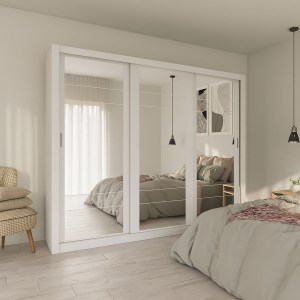 alpha-GR-GRANDMIR-1-14662 ΝΤΟΥΛΑΠΑ GRANDIO ΛΕΥΚΗ ΜΕ ΚΑΘΡΕΦΤΗ 250X60X215CM