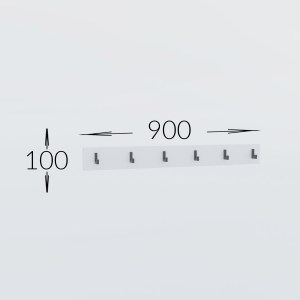 alpha-GR-HANG900-2-816990 ΚΡΕΜΑΣΤΡΑ ΤΟΙΧΟΥ SARA ΓΚΡΙ 90X10CM
