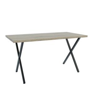 alpha-GR-HOUSTONTAB160-1-9393 ΤΡΑΠΕΖΙ HOUSTON ΣΟΝΟΜΑ-ΜΑΥΡΟ 160X80X77CM