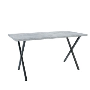 alpha-GR-HOUSTONTAB160-3-9395 ΤΡΑΠΕΖΙ HOUSTON ΓΚΡΙ-ΜΑΥΡΟ 160X80X77CM