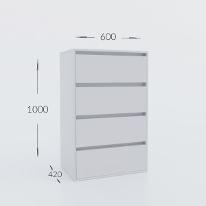 alpha-GR-IDEACHEST60100-954779 ΣΥΡΤΑΡΙΕΡΑ IDEA ΛΕΥΚΟ 60X42X100CM