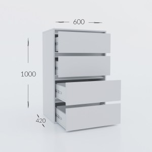 alpha-GR-IDEACHEST60100-954780 ΣΥΡΤΑΡΙΕΡΑ IDEA ΛΕΥΚΟ 60X42X100CM