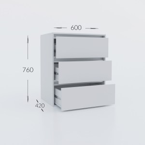 alpha-GR-IDEACHEST6076-954782 ΣΥΡΤΑΡΙΕΡΑ IDEA ΛΕΥΚΟ 60X42X76CM