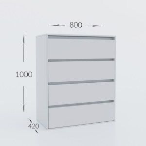 alpha-GR-IDEACHEST80100-1010250 ΣΥΡΤΑΡΙΕΡΑ IDEA ΛΕΥΚΟ 80X42X100CM