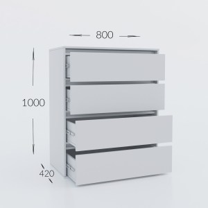 alpha-GR-IDEACHEST80100-1010251 ΣΥΡΤΑΡΙΕΡΑ IDEA ΛΕΥΚΟ 80X42X100CM