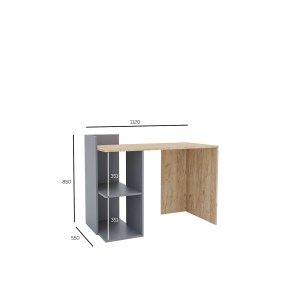 alpha-GR-IRIS-2957489 ΓΡΑΦΕΙΟ IRIS ΓΡΑΦΙΤΗ-ΧΡΥΣΟ ΔΡΥΣ 112X55X85CM