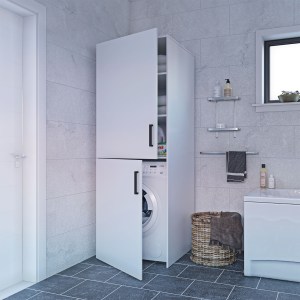 alpha-GR-LAUNDRY-1-9424 ΝΤΟΥΛΑΠΑ ΠΛΥΝΤΗΡΙΟΥ LAUNDRY ΛΕΥΚΟ 70X68X190CM
