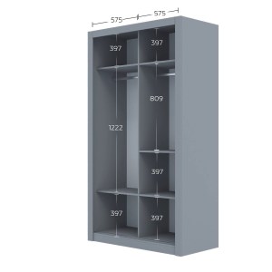 alpha-GR-LINEA-3-2957360 ΝΤΟΥΛΑΠΑ LINEA ΓΚΡΙ 120X60X215CM