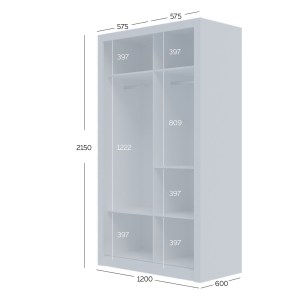 alpha-GR-LINEAMIR-1-2957372 ΝΤΟΥΛΑΠΑ LINEA ΛΕΥΚΗ ΜΕ ΚΑΘΡΕΦΤΗ 120X60X215CM