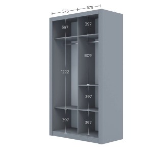 alpha-GR-LINEAMIR-3-2957383 ΝΤΟΥΛΑΠΑ LINEA ΓΚΡΙ ΜΕ ΚΑΘΡΕΦΤΗ 120X60X215CM