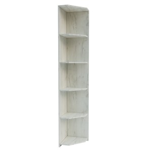 alpha-GR-OFCORN-1-9605 ΒΙΒΛΙΟΘΗΚΗ MILEN 33X33X185.2CM ΛΕΥΚΗ