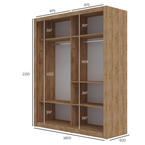 alpha-GR-REFL-2-2957399 ΝΤΟΥΛΑΠΑ REFLEX ΧΡΥΣΟ ΔΡΥΣ 180X60X215CM