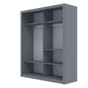 alpha-GR-REFLMIR-3-2957419 ΝΤΟΥΛΑΠΑ REFLEX ΓΚΡΙ ΜΕ ΚΑΘΡΕΦΤΗ 180X60X215CM