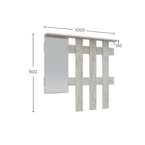 alpha-GR-RENOHANG-1-2957530 ΚΡΕΜΑΣΤΡΑ RENO ΜΕ ΚΑΘΡΕΠΤΗ ΛΕΥΚΟ 100X10X90CM
