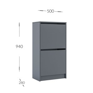 alpha-GR-ROLF-778179 ΠΑΠΟΥΤΣΟΘΗΚΗ ROLF ΓΡΑΦΙΤΗΣ 50X28X94CM