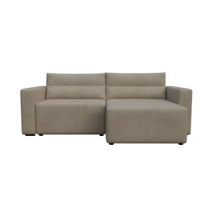 alpha-GR-SILV-M01-2957227 SILVER ΓΩΝΙΑΚΟΣ ΚΑΝΑΠΕΣ ΚΡΕΒΑΤΙ ΜΕ ΑΝΑΣΤΡΕΨΙΜΗ ΓΩΝΙΑ ΜΠΕΖ 245X148X94CM