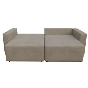 alpha-GR-SILV-M01-2957232 SILVER ΓΩΝΙΑΚΟΣ ΚΑΝΑΠΕΣ ΚΡΕΒΑΤΙ ΜΕ ΑΝΑΣΤΡΕΨΙΜΗ ΓΩΝΙΑ ΜΠΕΖ 245X148X94CM