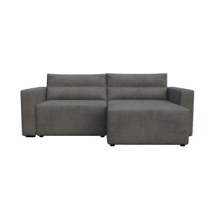 alpha-GR-SILV-M14-2957261 SILVER ΓΩΝΙΑΚΟΣ ΚΑΝΑΠΕΣ ΚΡΕΒΑΤΙ ΜΕ ΑΝΑΣΤΡΕΨΙΜΗ ΓΩΝΙΑ ΓΚΡΙ 245X148X94CM