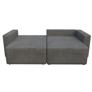 alpha-GR-SILV-M14-2957262 SILVER ΓΩΝΙΑΚΟΣ ΚΑΝΑΠΕΣ ΚΡΕΒΑΤΙ ΜΕ ΑΝΑΣΤΡΕΨΙΜΗ ΓΩΝΙΑ ΓΚΡΙ 245X148X94CM