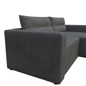 alpha-GR-SILV-M14-2957264 SILVER ΓΩΝΙΑΚΟΣ ΚΑΝΑΠΕΣ ΚΡΕΒΑΤΙ ΜΕ ΑΝΑΣΤΡΕΨΙΜΗ ΓΩΝΙΑ ΓΚΡΙ 245X148X94CM
