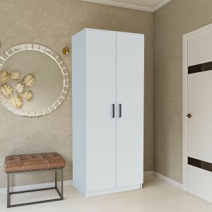 alpha-GR-SIM2D-1-9611 ΝΤΟΥΛΑΠΑ ΔΙΦΥΛΛΗ SIMPLE ΛΕΥΚΗ 80X52X205CM