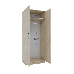 alpha-GR-SIM2D-817003 ΝΤΟΥΛΑΠΑ ΔΙΦΥΛΛΗ SIMPLE ΣΟΝΟΜΑ 80X52X205CM