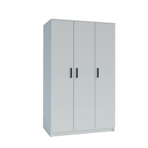 alpha-GR-SIM3D-1-817014 ΝΤΟΥΛΑΠΑ ΤΡΙΦΥΛΛΗ SIMPLE ΛΕΥΚΗ 120X52X205CM