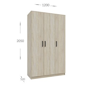 alpha-GR-SIM3D-817019 ΝΤΟΥΛΑΠΑ ΤΡΙΦΥΛΛΗ SIMPLE ΣΟΝΟΜΑ 120X52X205CM