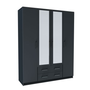 alpha-GR-SIM4D2D-2-828285 ΝΤΟΥΛΑΠΑ ΤΕΤΡΑΦΥΛΛΗ SIMPLE 4D2D ΓΡΑΦΙΤΗΣ 160X52X205CM
