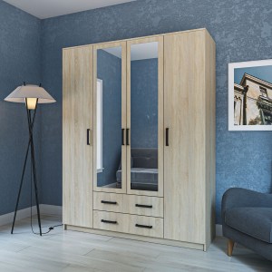 alpha-GR-SIM4D2D-9652 ΝΤΟΥΛΑΠΑ ΤΕΤΡΑΦΥΛΛΗ SIMPLE 4D2D ΣΟΝΟΜΑ 160X52X205CM