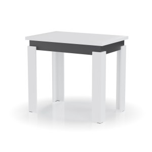 alpha-GR-TAB90-1-4041 ΤΡΑΠΕΖΙ ΕΠΕΚΤΕΙΝΟΜΕΝΟ ΚΟΥΖΙΝΑΣ FAMILY ΛΕΥΚΟ-ΑΝΘΡΑΚΙ 90X60X77CM