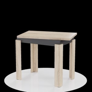 alpha-GR-TAB90-2-327590 ΤΡΑΠΕΖΙ ΕΠΕΚΤΕΙΝΟΜΕΝΟ ΚΟΥΖΙΝΑΣ FAMILY ΣΟΝΟΜΑ-ΑΝΘΡΑΚΙ 90X60X77CM