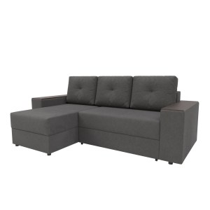 alpha-GR-TRIUM-M14-2957440 TRIUMPH ΓΩΝΙΑΚΟΣ ΚΑΝΑΠΕΣ ΚΡΕΒΑΤΙ ΜΕ ΑΝΑΣΤΡΕΨΙΜΗ ΓΩΝΙΑ ΓΚΡΙ 241X147X94CM