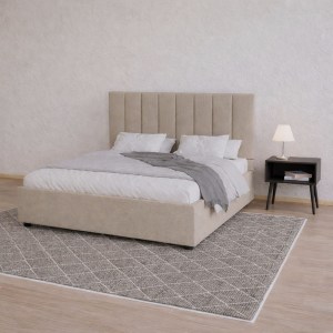 alpha-GR-UNON16-M01-14955 ΚΡΕΒΑΤΙ UNONA ΜΠΕΖ 160X200CM