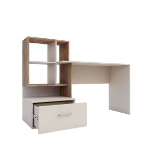 alpha-GR-VIOLA-1-2957526 ΓΡΑΦΕΙΟ VIOLA ΜΠΕΖ-ΣΚΟΥΡΟ ΔΡΥΣ 149X48X105CM