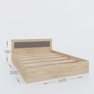 alpha-GR-VIVABED-794812 ΚΡΕΒΑΤΙ VIVA ΧΡΥΣΟ ΔΡΥΣ-ΓΡΑΦΙΤΗΣ 160X200CM