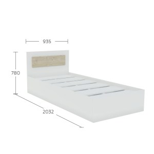 alpha-GR-VIVABED90-1-2957566 ΚΡΕΒΑΤΙ VIVA ΛΕΥΚΟ-ΣΟΝΟΜΑ 90X200CM