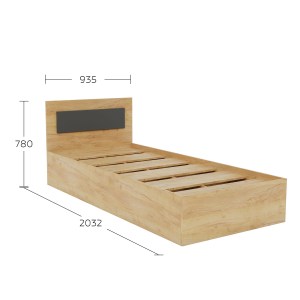 alpha-GR-VIVABED90-2957549 ΚΡΕΒΑΤΙ VIVA ΧΡΥΣΟ ΔΡΥΣ-ΓΡΑΦΙΤΗΣ 90X200CM