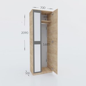 alpha-GR-VIVAWARD-794822 ΝΤΟΥΛΑΠΑ VIVA ΧΡΥΣΟ ΔΡΥΣ-ΓΡΑΦΙΤΗΣ 70X50X209CM