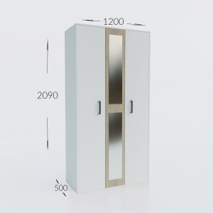 alpha-GR-VIVAWARD2D-1-794826 ΝΤΟΥΛΑΠΑ VIVA 2D ΛΕΥΚΟ-ΣΟΝΟΜΑ 120X50X209CM