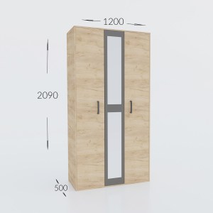 alpha-GR-VIVAWARD2D-794824 ΝΤΟΥΛΑΠΑ VIVA 2D ΧΡΥΣΟ ΔΡΥΣ-ΓΡΑΦΙΤΗΣ 120X50X209CM