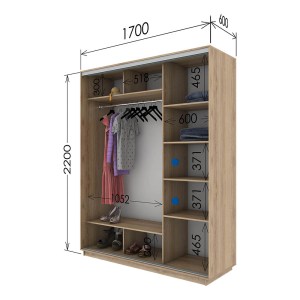 alpha-GR-W17011-18635 ΝΤΟΥΛΑΠΑ DIAMONT ΛΕΥΚΟ 170X60X220CM