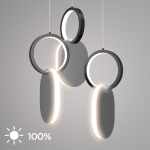 alpha-HU-HJ2181-1G-65626 ΦΩΤΙΣΤΙΚΟ ΚΡΕΜΑΣΤΟ SYMMETRIC 1G LED 45W ΝΙΚΕΛ ΜΑΤ Φ25X120CM