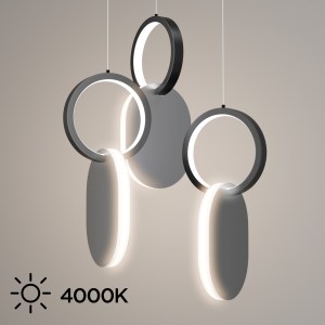 alpha-HU-HJ2181-1G-65629 ΦΩΤΙΣΤΙΚΟ ΚΡΕΜΑΣΤΟ SYMMETRIC 1G LED 45W ΝΙΚΕΛ ΜΑΤ Φ25X120CM